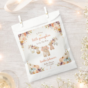 Sweet Little Pumpkin Autumn Baby Shower Favor Bag
