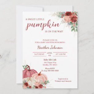 Sweet Little Pumpkin Autumn Baby Shower Invitation