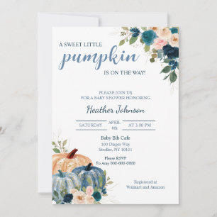 Sweet Little Pumpkin Autumn Baby Shower Invitation