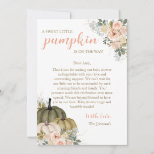 Sweet Little Pumpkin Autumn Baby Shower Invitation