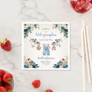 Sweet Little Pumpkin Autumn Baby Shower Napkins