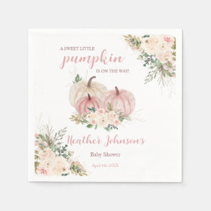 Sweet Little Pumpkin Autumn Baby Shower Napkins