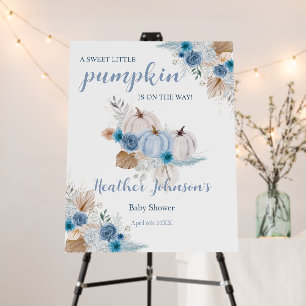Sweet Little Pumpkin Autumn Baby Shower Sign
