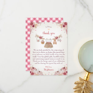 Sweet Little Pumpkin Autumn Baby Shower  Thank You Card