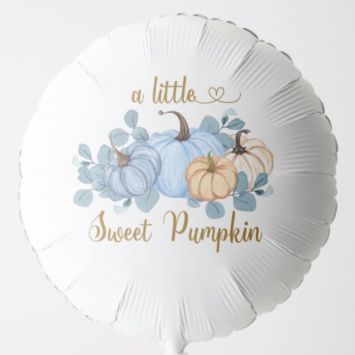 Sweet little pumpkin baby shower balloon