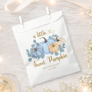 Sweet little pumpkin baby shower favor bag