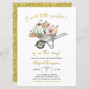 Sweet Little Pumpkin Baby Shower Invitation