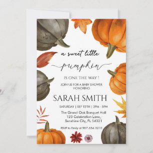 Sweet Little Pumpkin Baby Shower Invitation