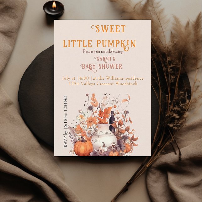 Sweet little pumpkin Baby shower  Invitation (Creator Uploaded)