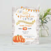 Sweet Little Pumpkin Baby Shower Invitation (Standing Front)