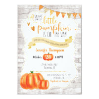 Sweet Little Pumpkin Baby Shower Invitation