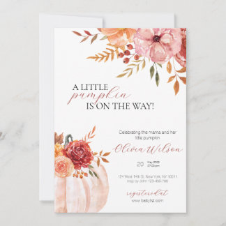 Sweet Little Pumpkin Baby Shower Invitation
