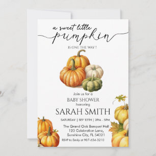 Sweet Little Pumpkin Baby Shower Invitation