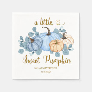 Sweet little pumpkin baby shower napkins