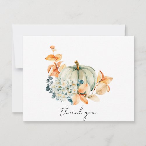 Sweet Little Pumpkin Baby Shower Thank You Note