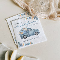 Sweet Little Pumpkin Blue Autumn Baby Shower