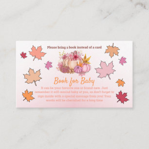 Sweet Little Pumpkin Book for Baby Shower Game Enclosure Card