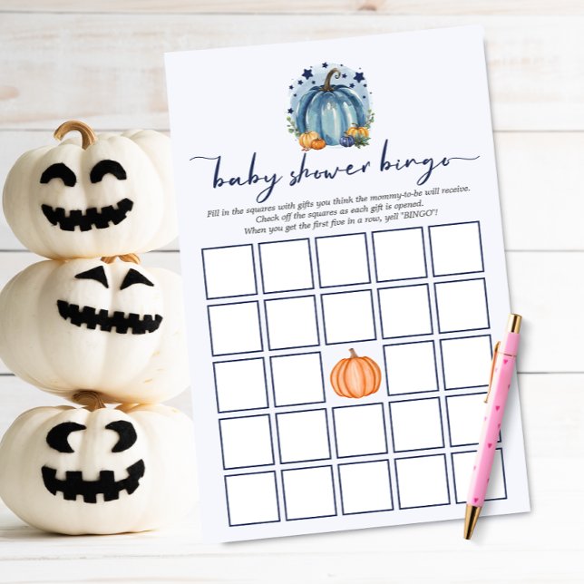 Sweet Little Pumpkin Boy Baby Shower Bingo Game (Creator Uploaded)