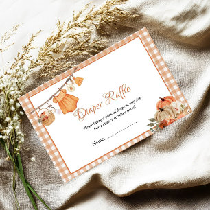 Sweet Little Pumpkin Fall baby diaper request Enclosure Card