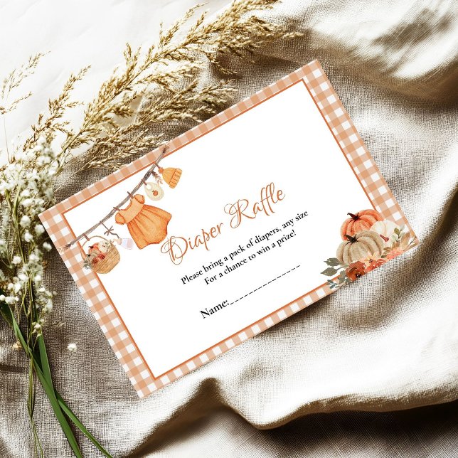 Sweet Little Pumpkin Fall baby  diaper  request Enclosure Card (Creator Uploaded)