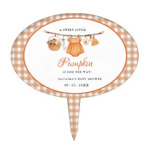 Sweet Little Pumpkin Fall baby shower Cake Topper