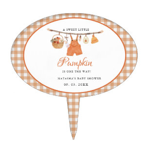 Sweet Little Pumpkin Fall baby shower Cake Topper