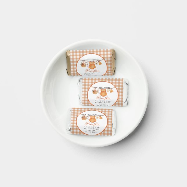 Sweet Little Pumpkin Fall baby shower Hershey's Miniatures (Plate)