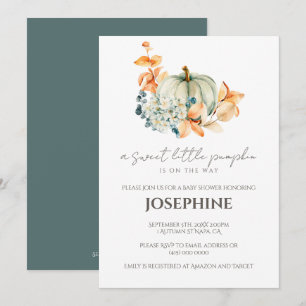 Sweet Little Pumpkin Fall Baby Shower Invitation