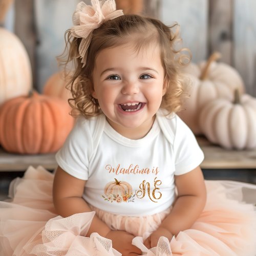 Sweet little pumpkin first birthday one baby bodysuit