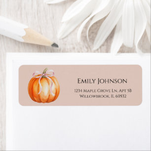 Sweet Little Pumpkin Girl Baby Shower Label