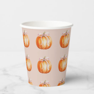 Sweet Little Pumpkin Girl Baby Shower Paper Cups