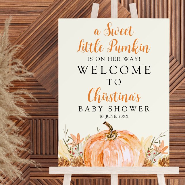 Sweet Little Pumpkin is on her Way, Baby Shower Foam Board (Creator Uploaded)