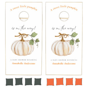 Sweet little Pumpkin on the way Baby Shower Cornhole Set