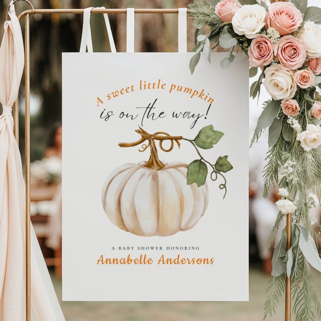 Sweet little Pumpkin on the way Baby Shower Foam Board (Creator Uploaded)