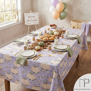 Sweet Little Pumpkin Pastel Halloween Tablecloth