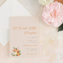 Sweet Little Pumpkin Pink & Orange Baby Shower Invitation