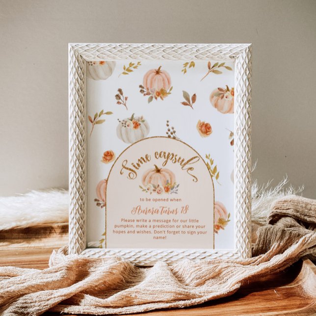 Sweet little pumpkin time capsule birthday poster (Creator Uploaded)