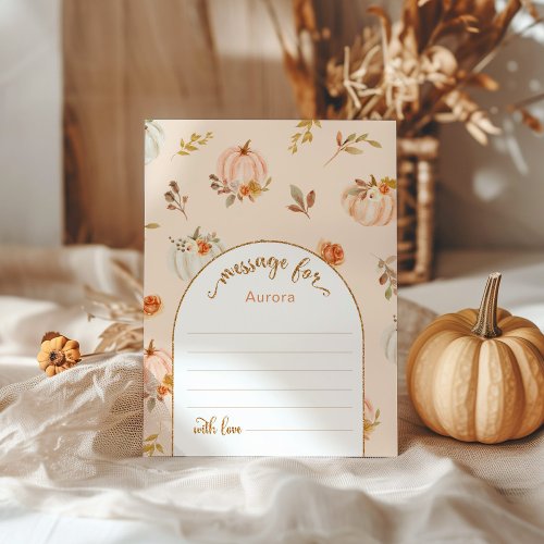 Sweet little pumpkin time capsule message card