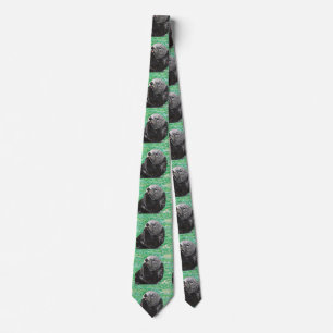 Sweet Little Sea Otter Painting Neck Tie
