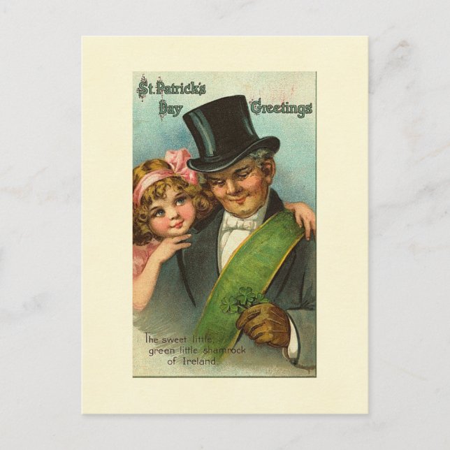 Sweet Little Shamrock St. Patrick's Postcard (Front)