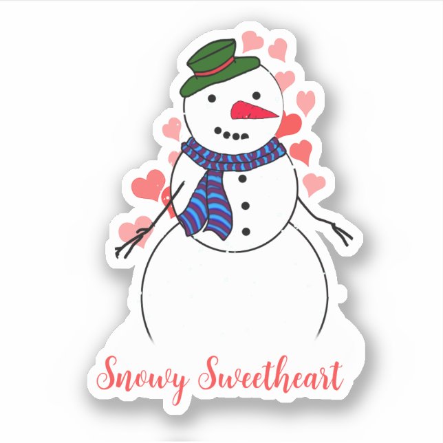 Sweet Little Snowman Sticker (Front)