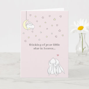 Sweet Little Star in Heaven Loss of Child Sympathy Card