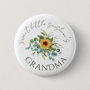 Sweet Little Sunshine Fall Baby Shower Grandma Button