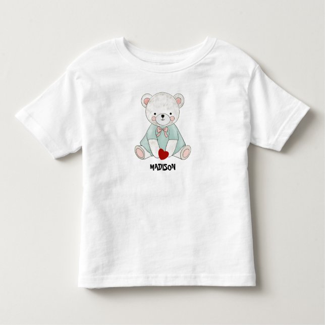 Sweet little teddy  toddler t-shirt (Front)