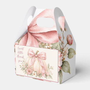 Sweet Little Thank You Blush Pumpkin Floral Favor Boxes