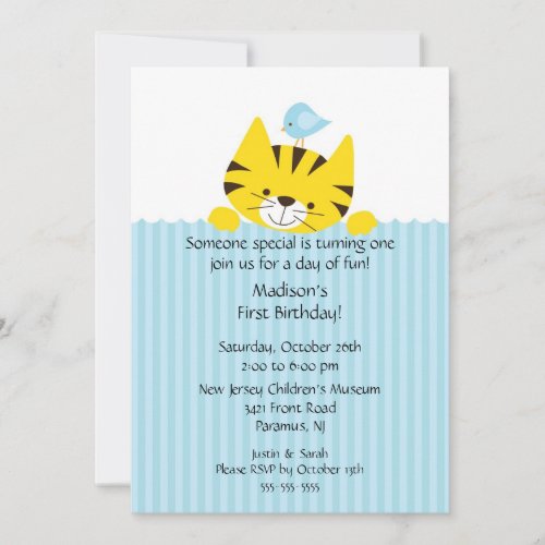 Sweet Little Tiger Birthday Invitation