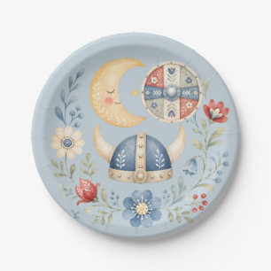 Sweet Little Viking Baby Shower Paper Plates