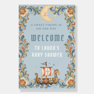 Sweet Little Viking Baby Shower Welcome Foam Board