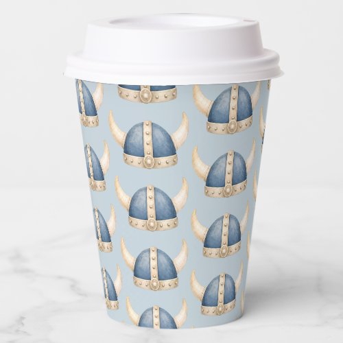 Sweet Little Viking Helmet Baby Shower Paper Cups