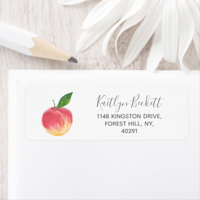 Sweet Little Watercolor Peach Label (Insitu)